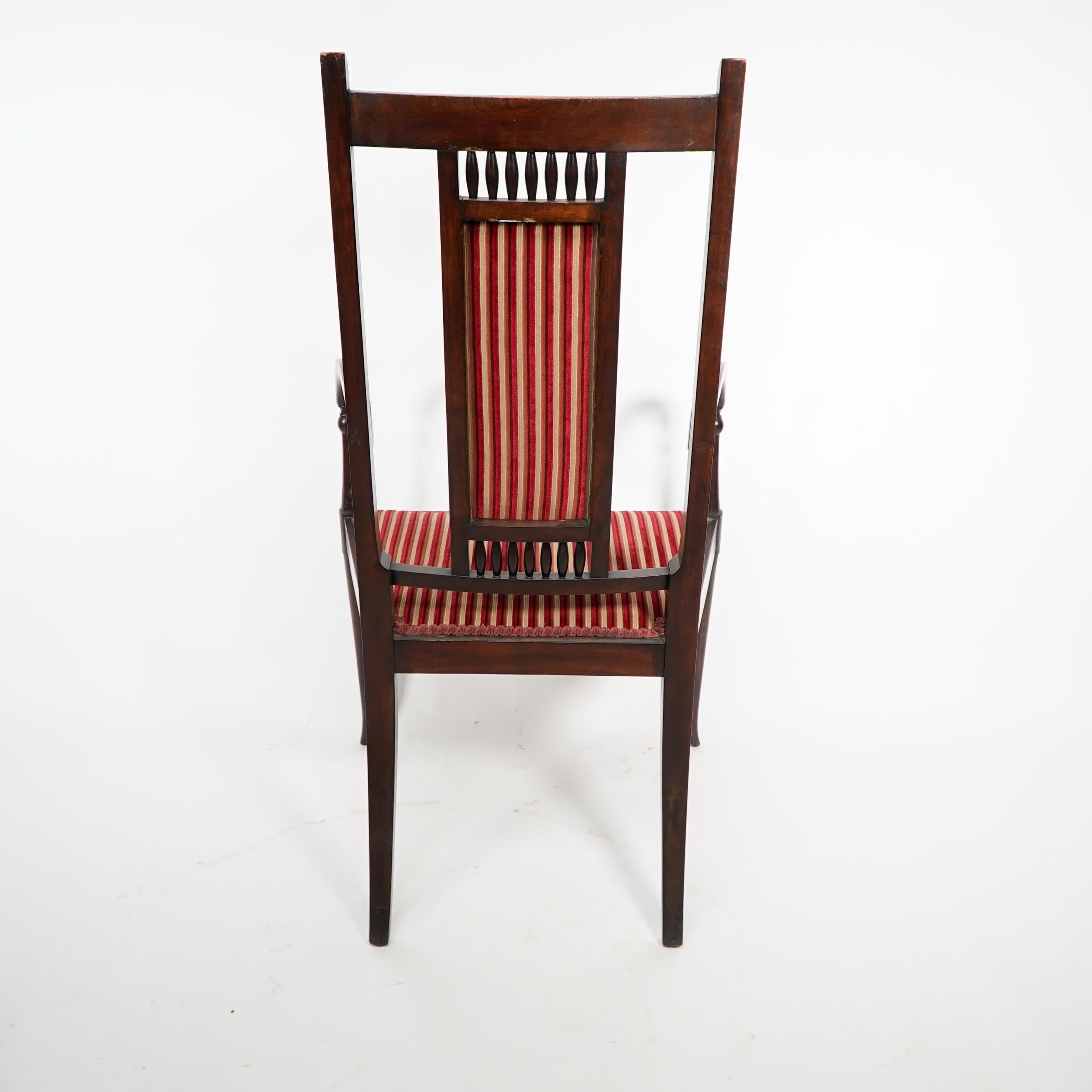 George Walton for John Rowntree & Kate Cranston tea rooms Arts & Crafts Armchair For Sale 3