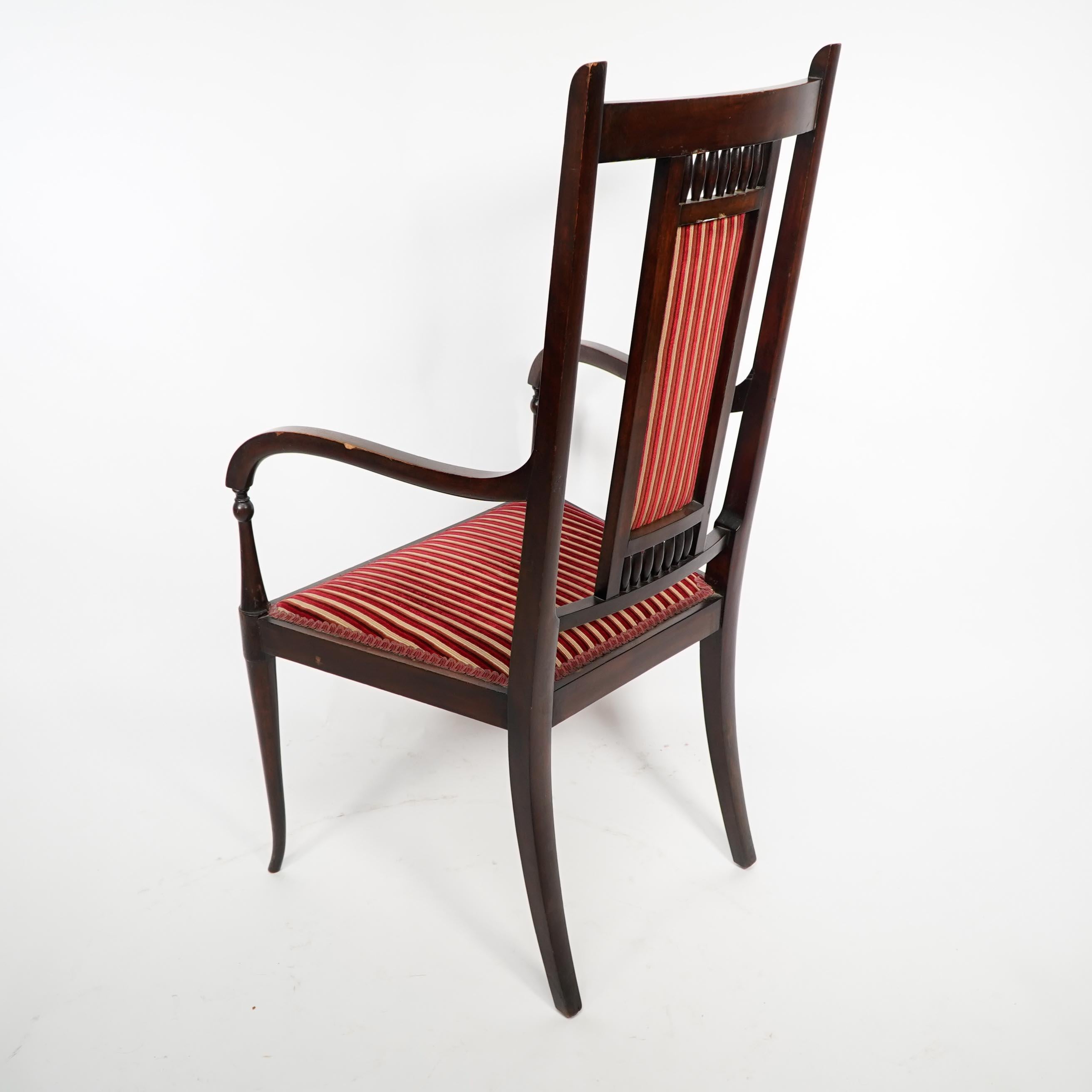 George Walton for John Rowntree & Kate Cranston tea rooms Arts & Crafts Armchair For Sale 4