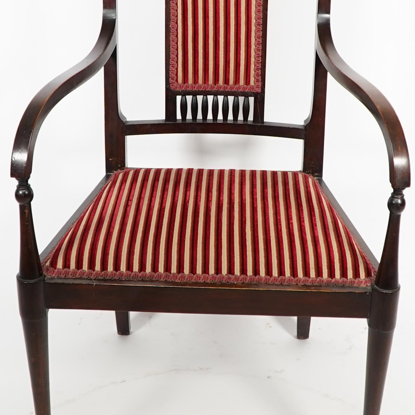 Early 20th Century George Walton for John Rowntree & Kate Cranston tea rooms Arts & Crafts Armchair For Sale