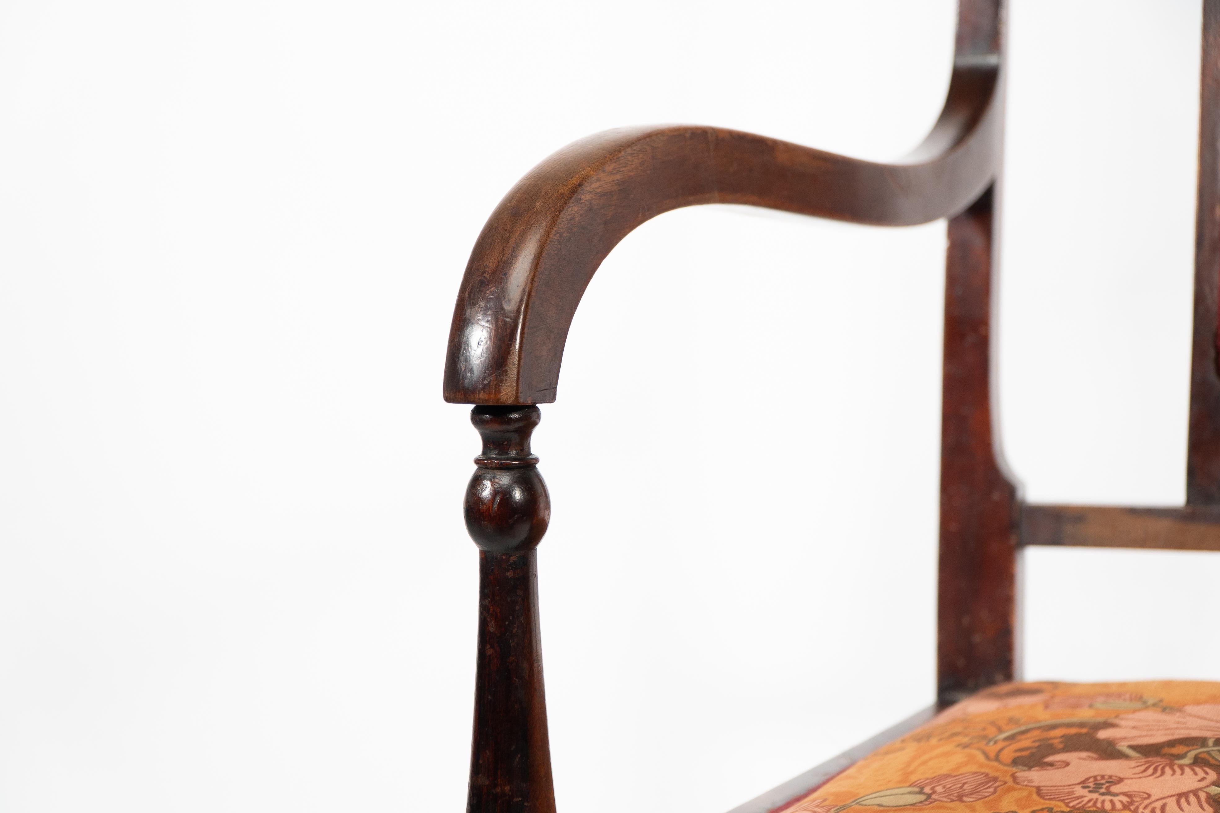 George Walton for John Rowntree's cafe. An Arts and Crafts walnut armchair For Sale 5
