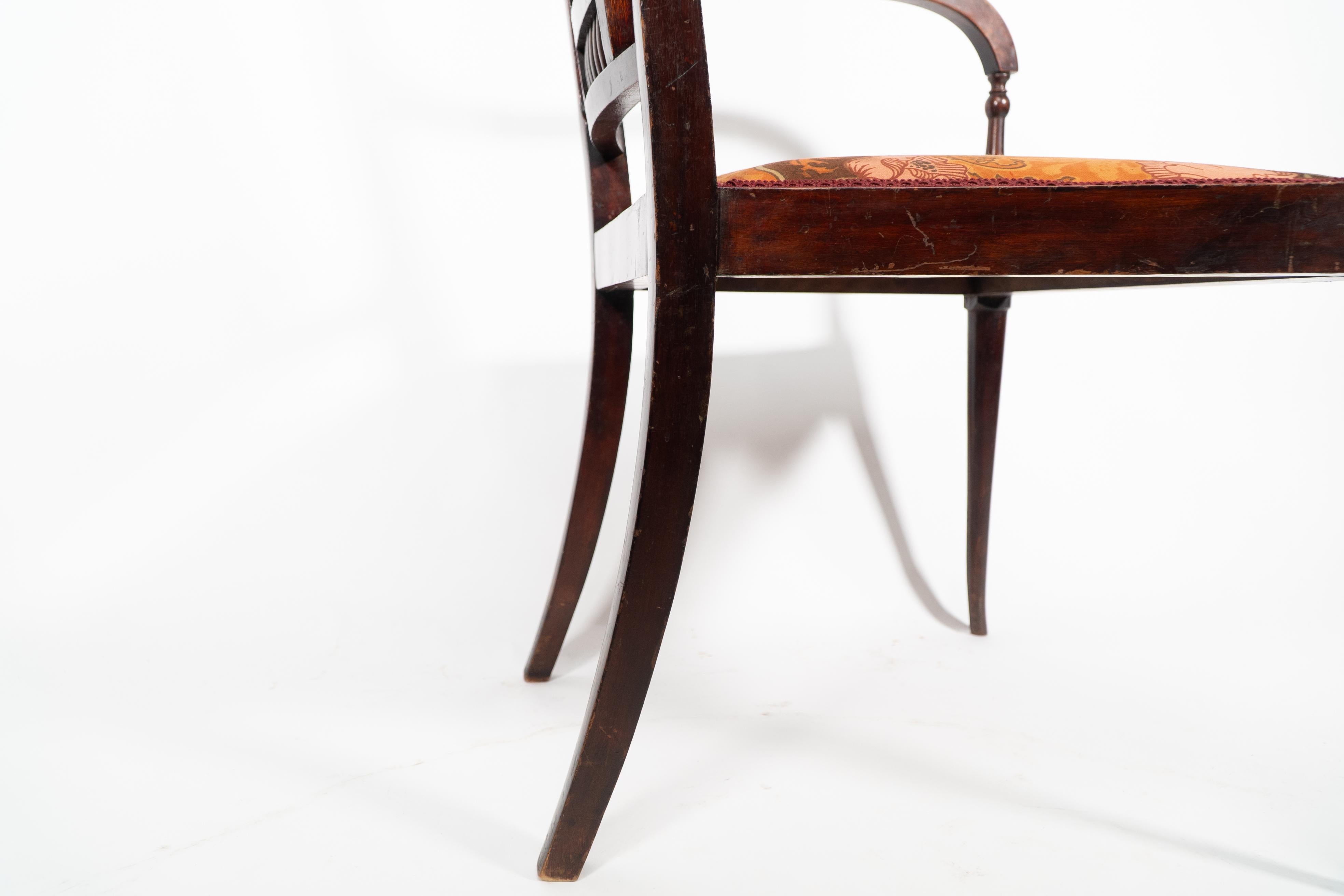 George Walton for John Rowntree's cafe. An Arts and Crafts walnut armchair For Sale 9