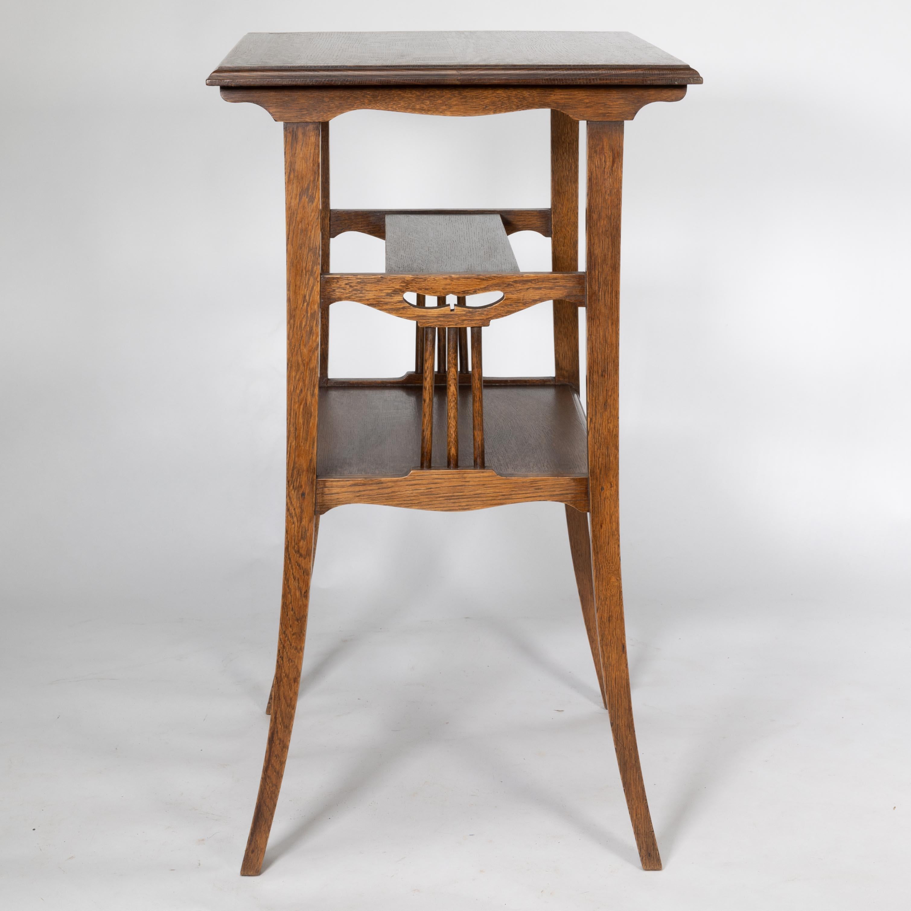 Arts and Crafts George Walton style of. A pair of Arts & Crafts inlaid oak side table For Sale
