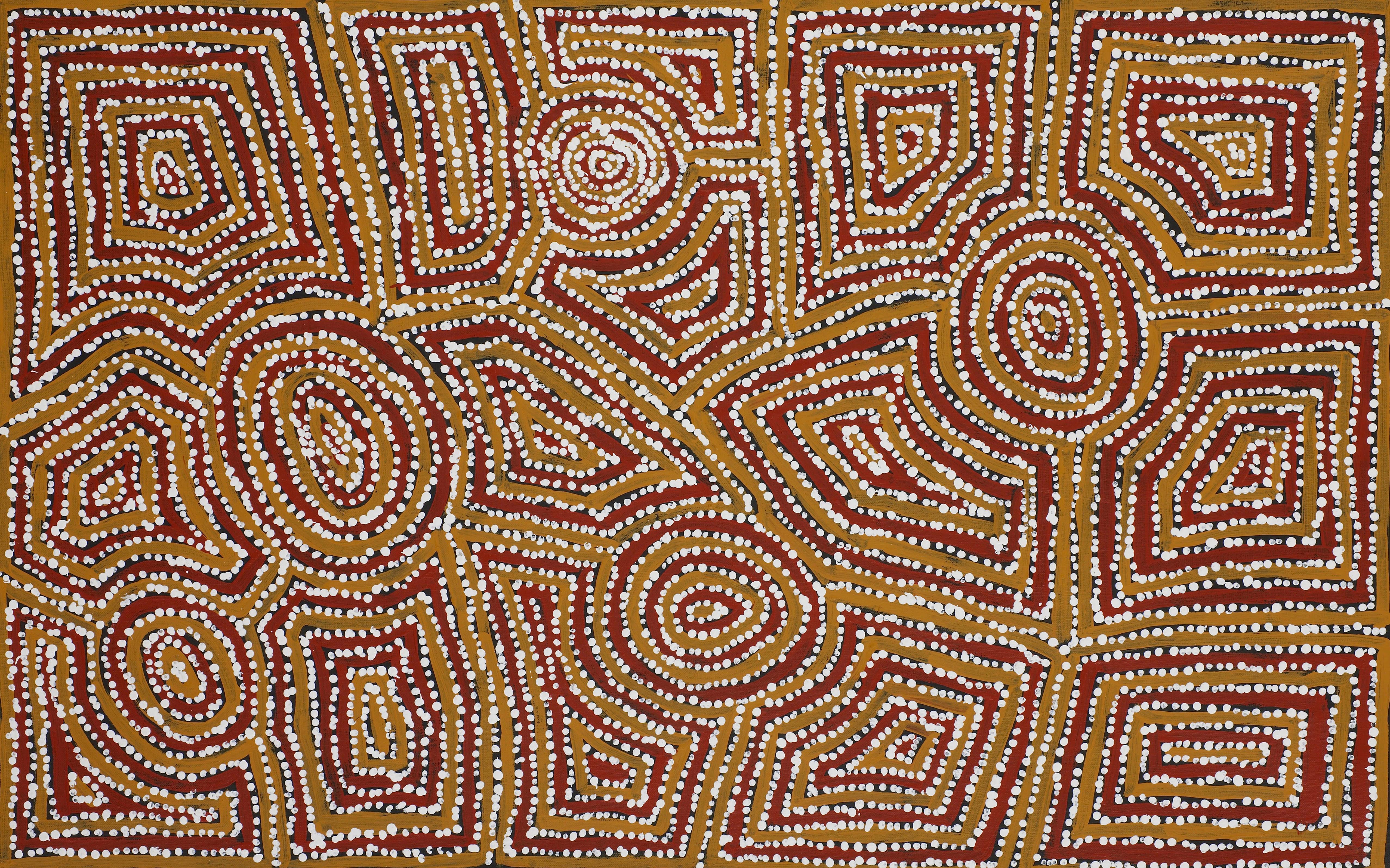 Aboriginal Painting by George Ward Tjungurrayi For Sale 1