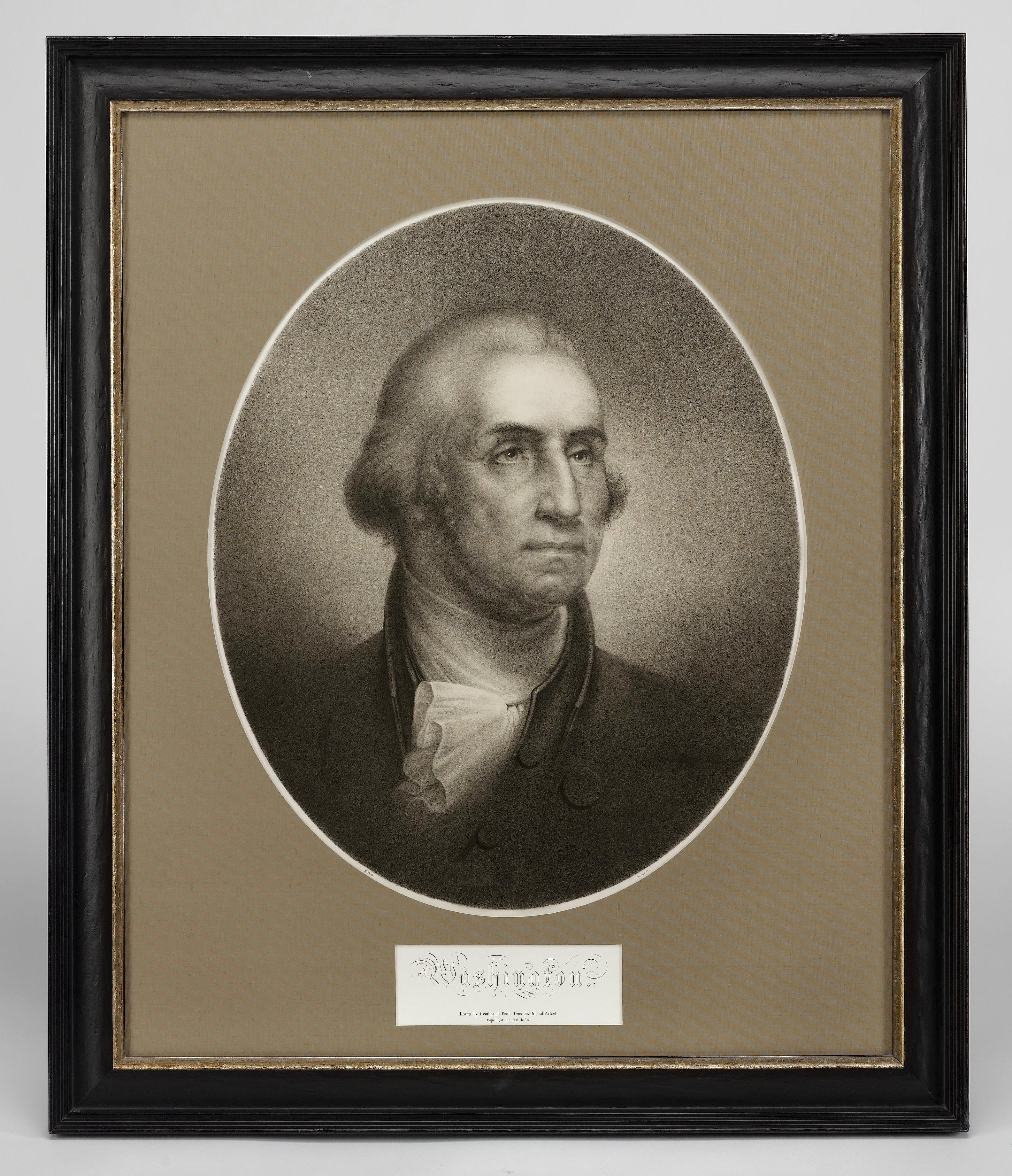 George Washington after the Painting by Rembrandt Peale, circa 1856 For Sale 1