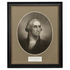 George Washington d'après le tableau de Rembrandt Peale, datant d'environ 1856
