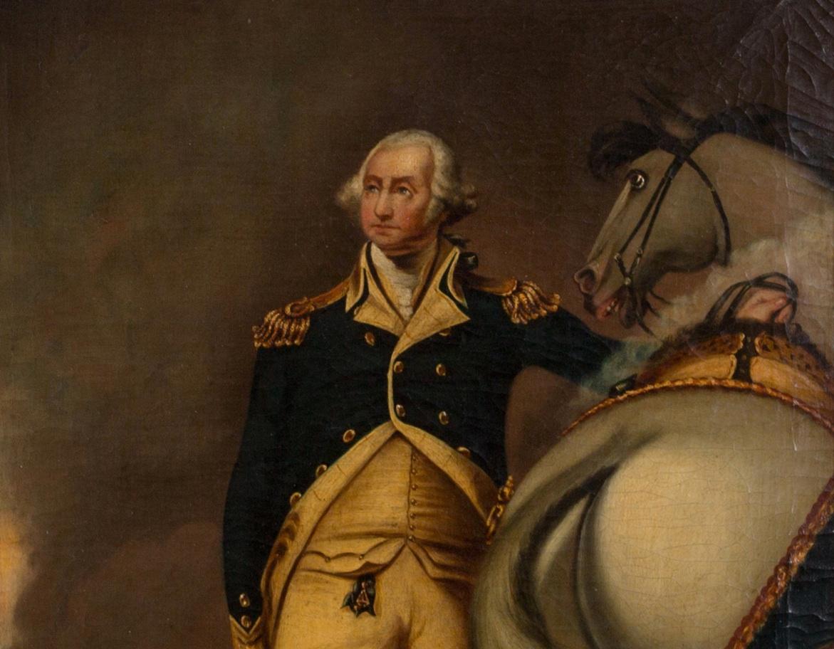 „George Washington in Dorchester Heights“ nach Gilbert Stuart, Öl auf Leinwand (amerikanisch) im Angebot