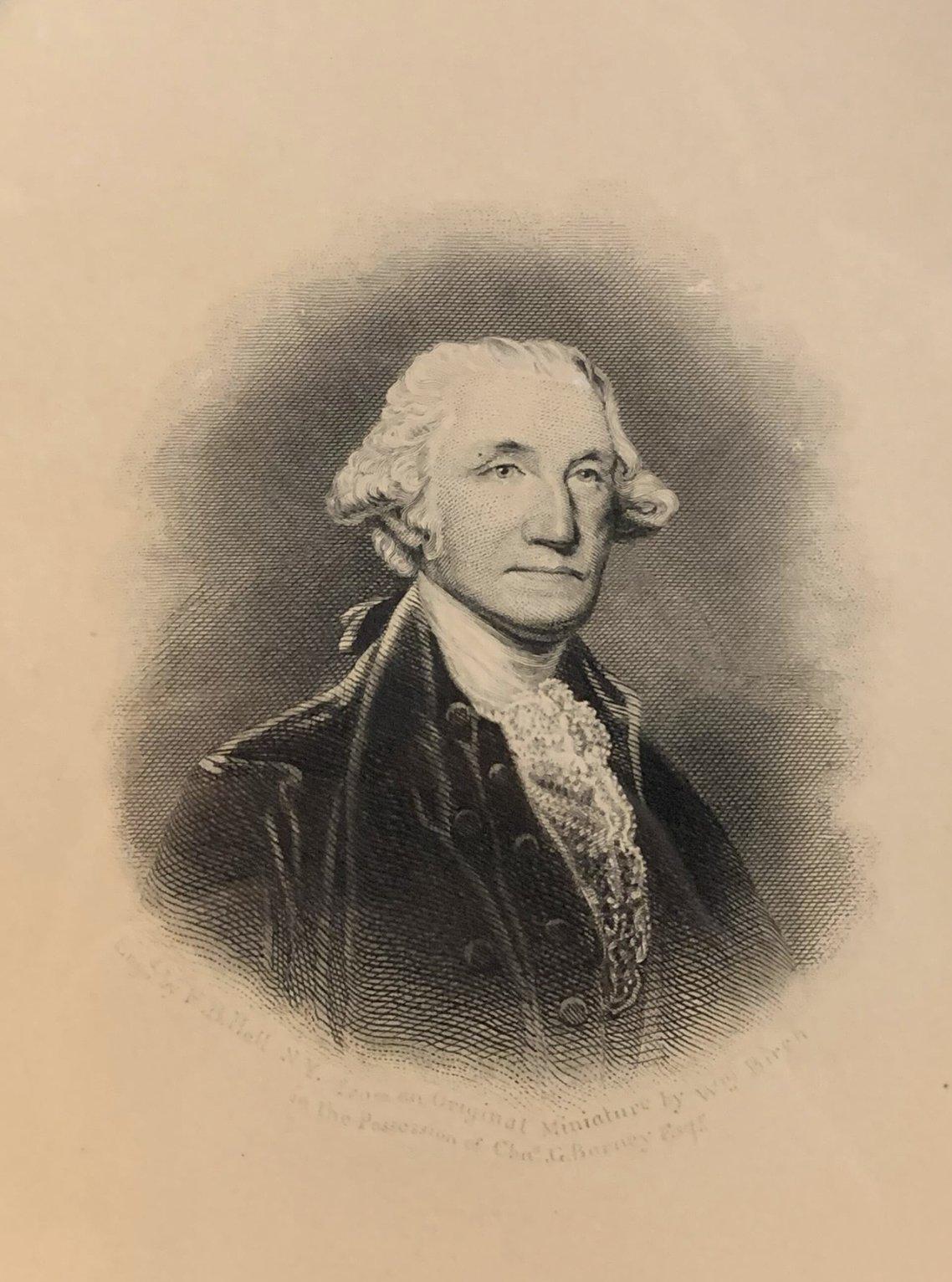 George Washington Kupferstich von H. B. Hall, nach William Birch (amerikanisch) im Angebot