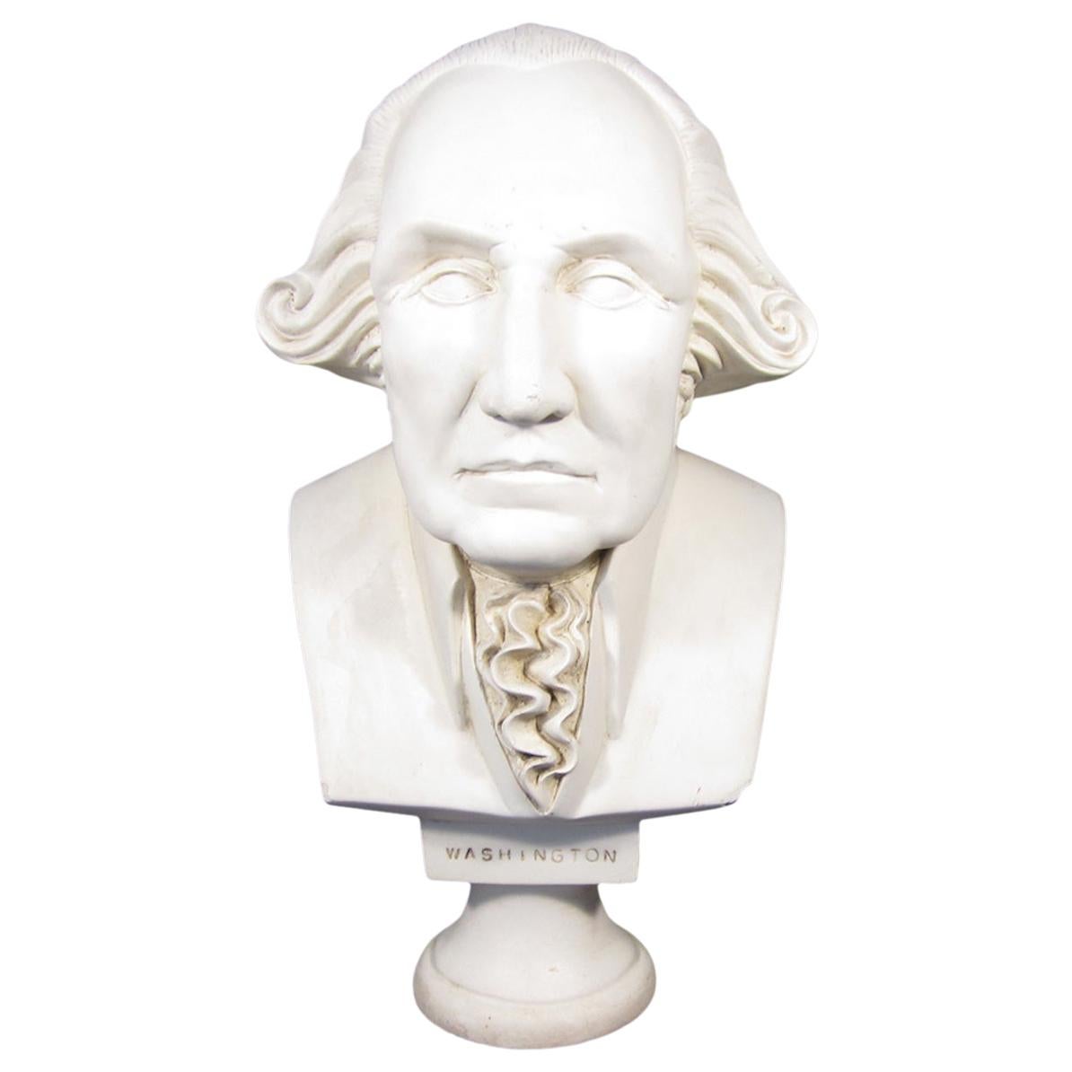 George Washington, Faux Marble Bust For Sale
