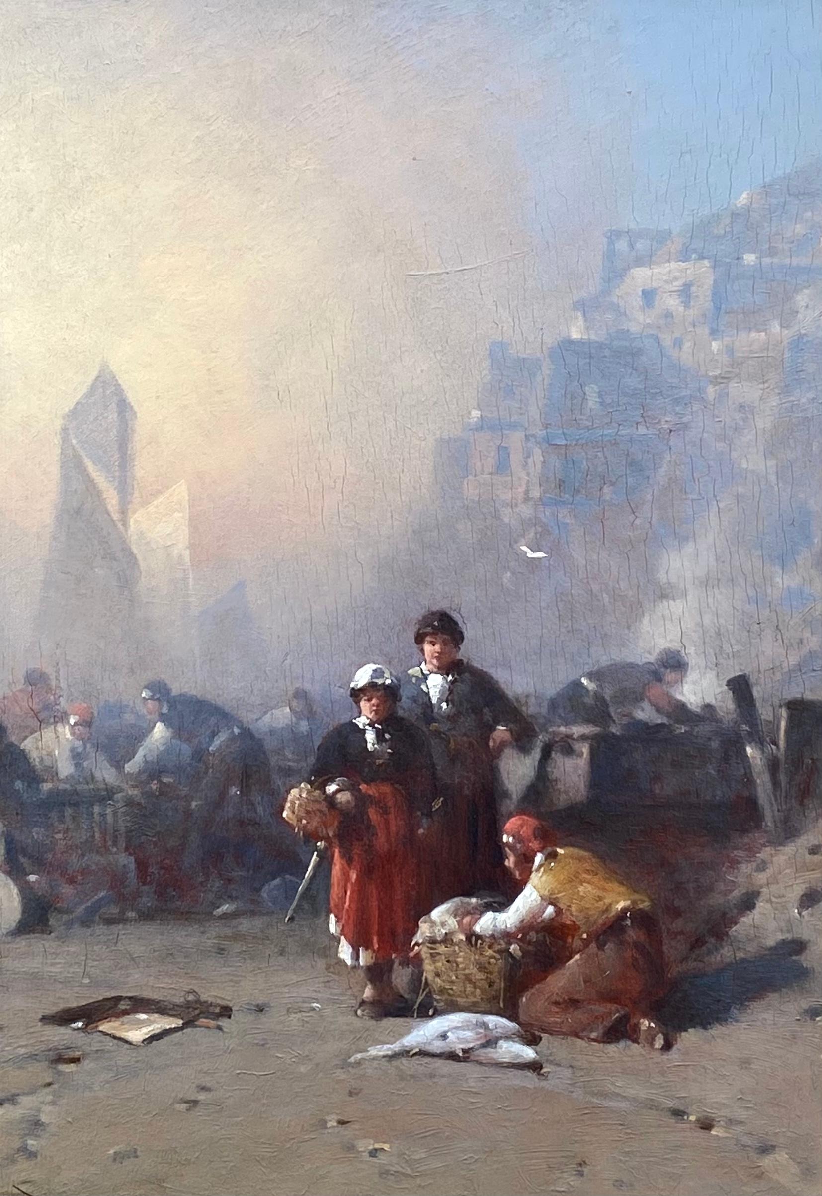 Place de marché orientaliste - Académique Painting par George Washington Nicholson