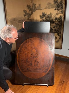 George Washington Praying At Valley Forge, Unique Historical Art Signed 19thc