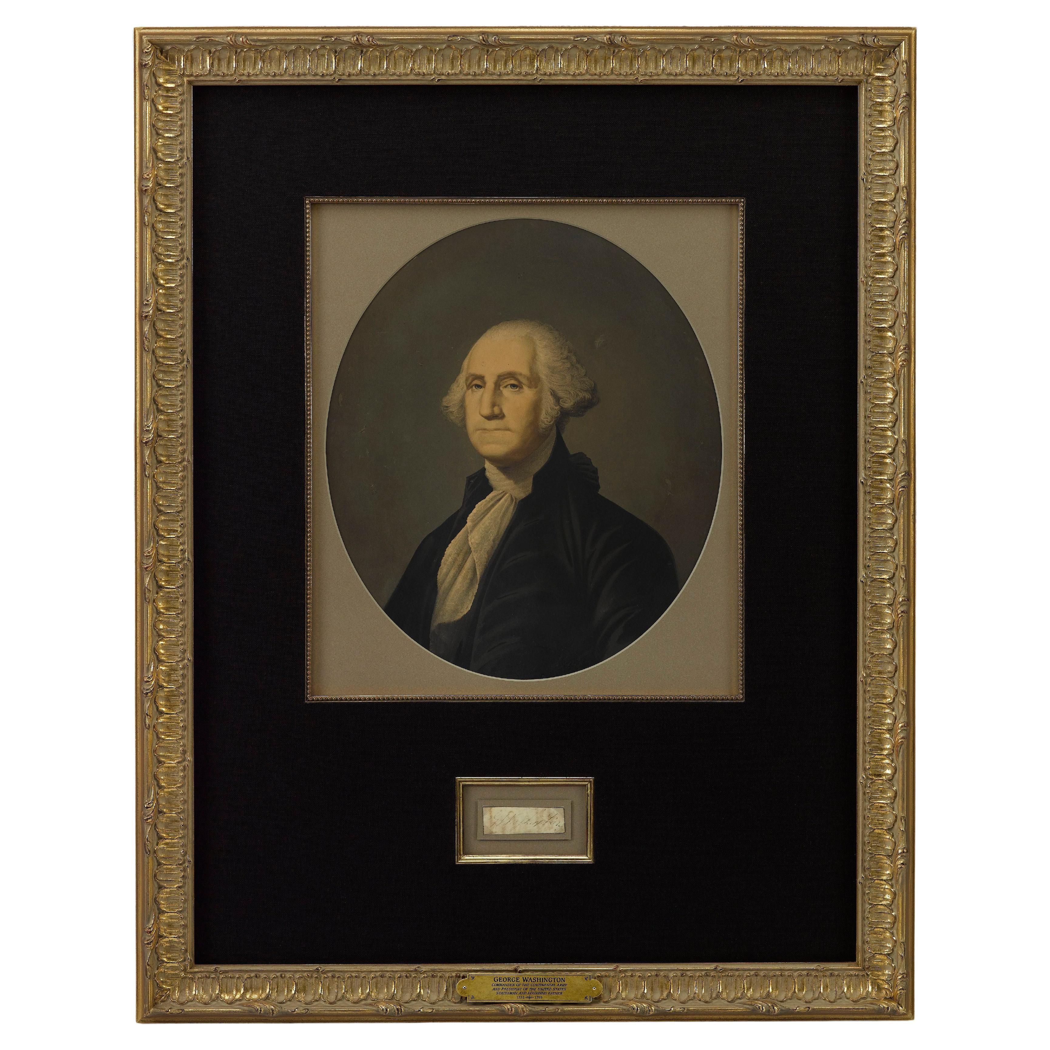 Collage de signatures de George Washington en vente