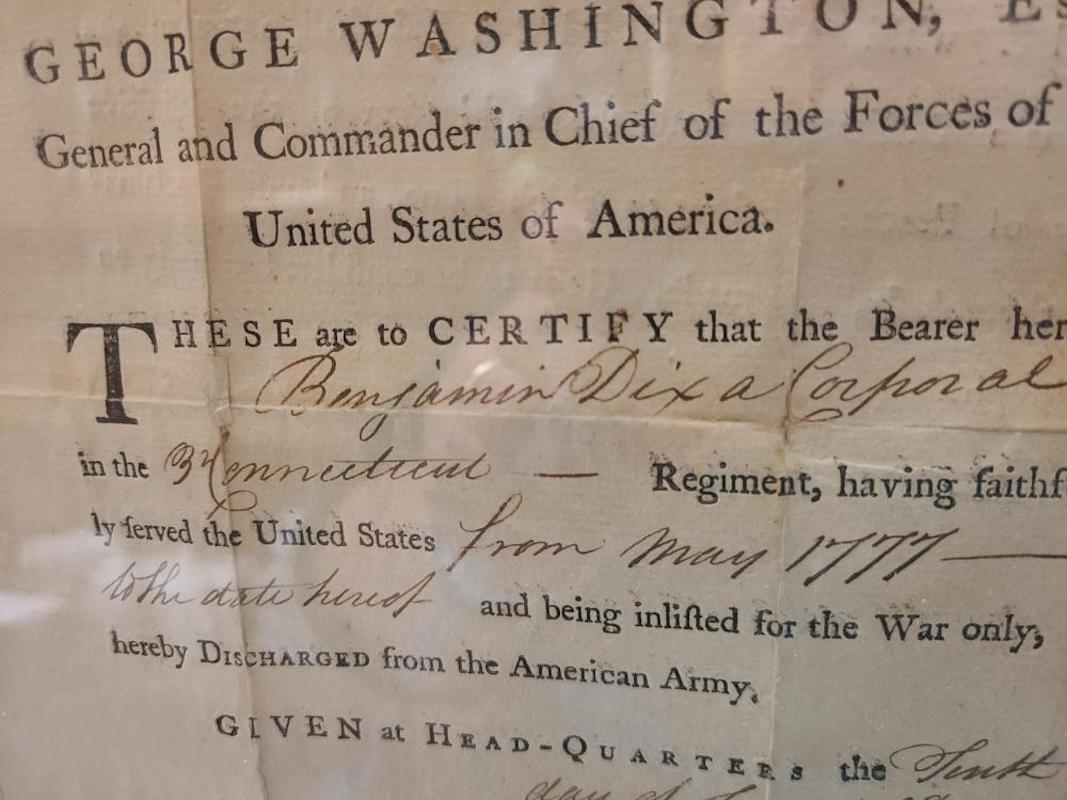 George Washington Signed Military Discharge Collage 1