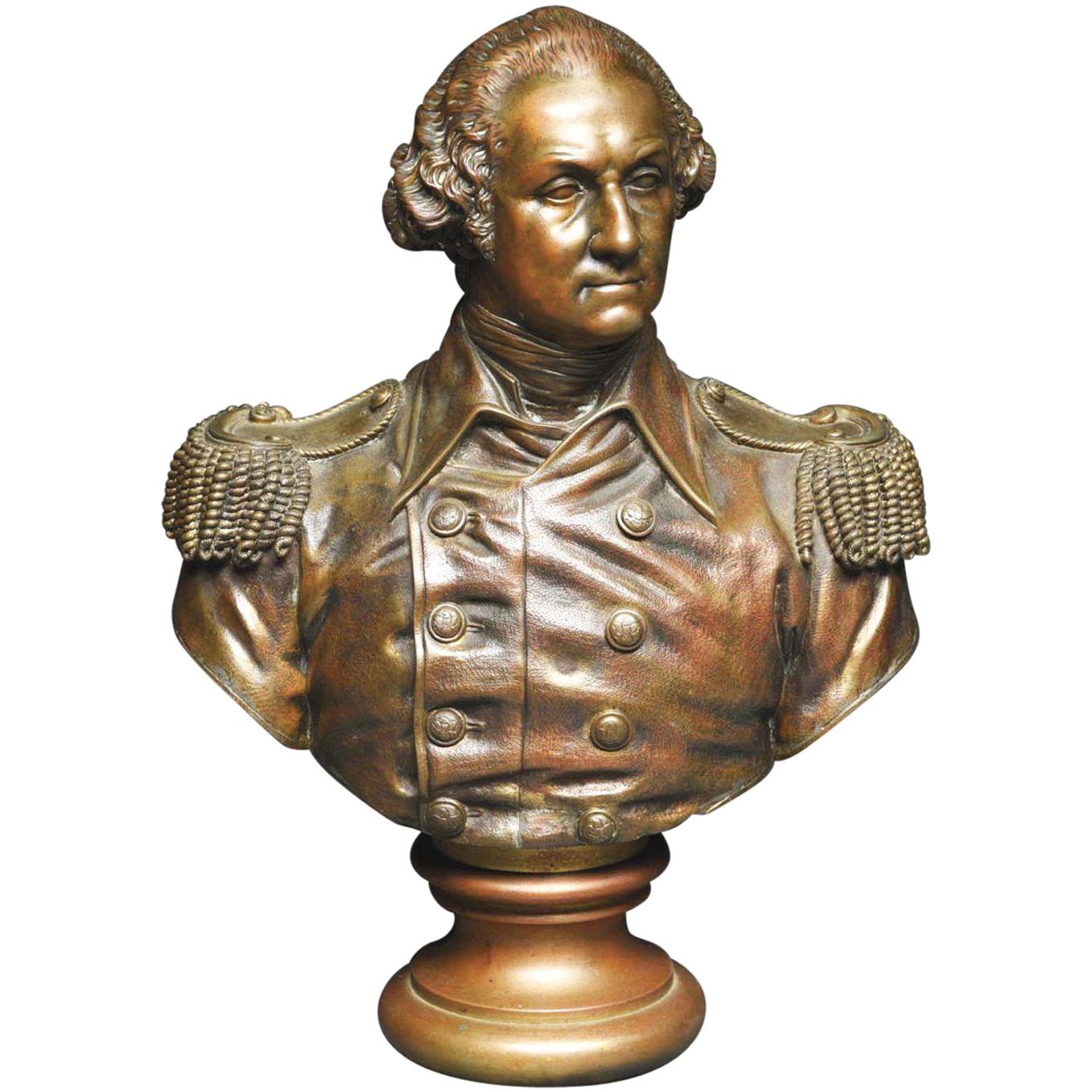 Washington, Vintage Bronze Bust, 20th Century at 1stDibs