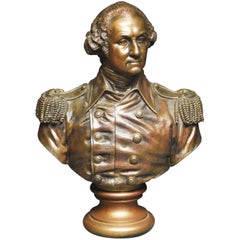 George Washington, Antique Bronze Bust, 20th Century