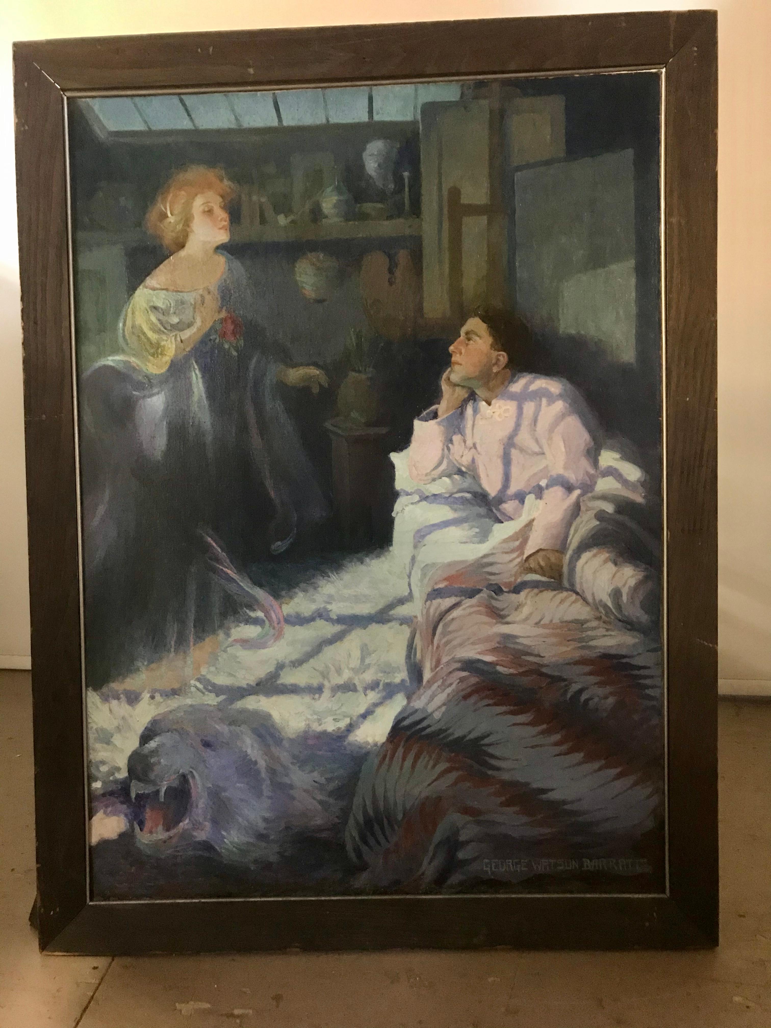 Américain Peinture de George Watson Barratt « The Dream » (Le rêve) en vente