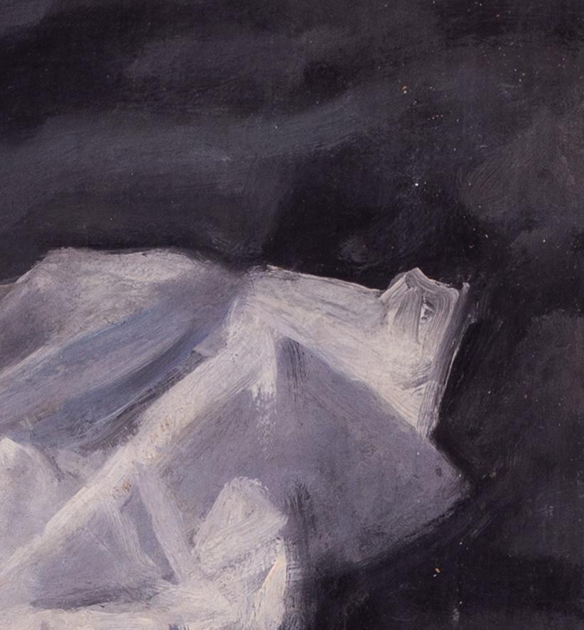 1974 dipinto a olio con natura morta di fragole dell'artista britannico George Weissbort in vendita 4