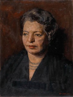 George Weissbort (1928-2013) - 1957 Öl, Dame mit Perlen
