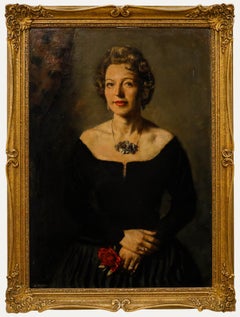 George Weissbort (1928-2013) - 1957 Oil, Woman With A Red Rose