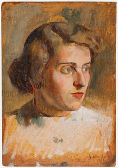 George Weissbort (1928-2013) - 1958 Oil, Lady with Red Lip