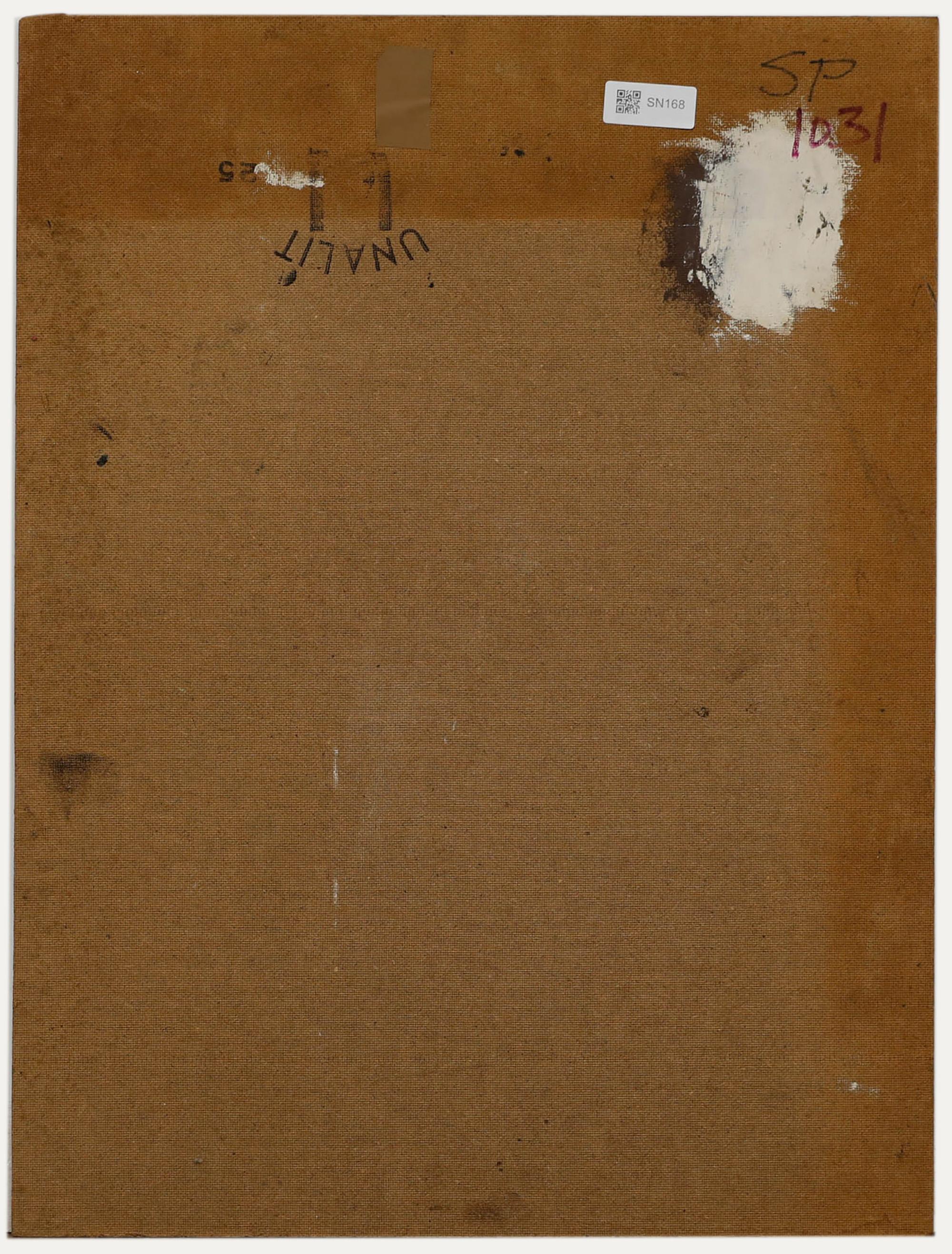 George Weissbort (1928-2013) - 1966 Öl, Selbstporträt in einem Hut mit Oberteil im Angebot 2