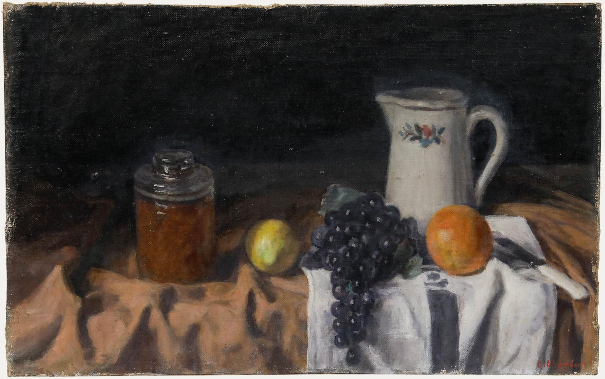 Signed and dated to the lower right. On canvas laid to board. Image size: 38 x 61cm.