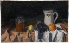 George Weissbort (1928-2013) - 1970 Oil, Jars and Fruit on Cloth