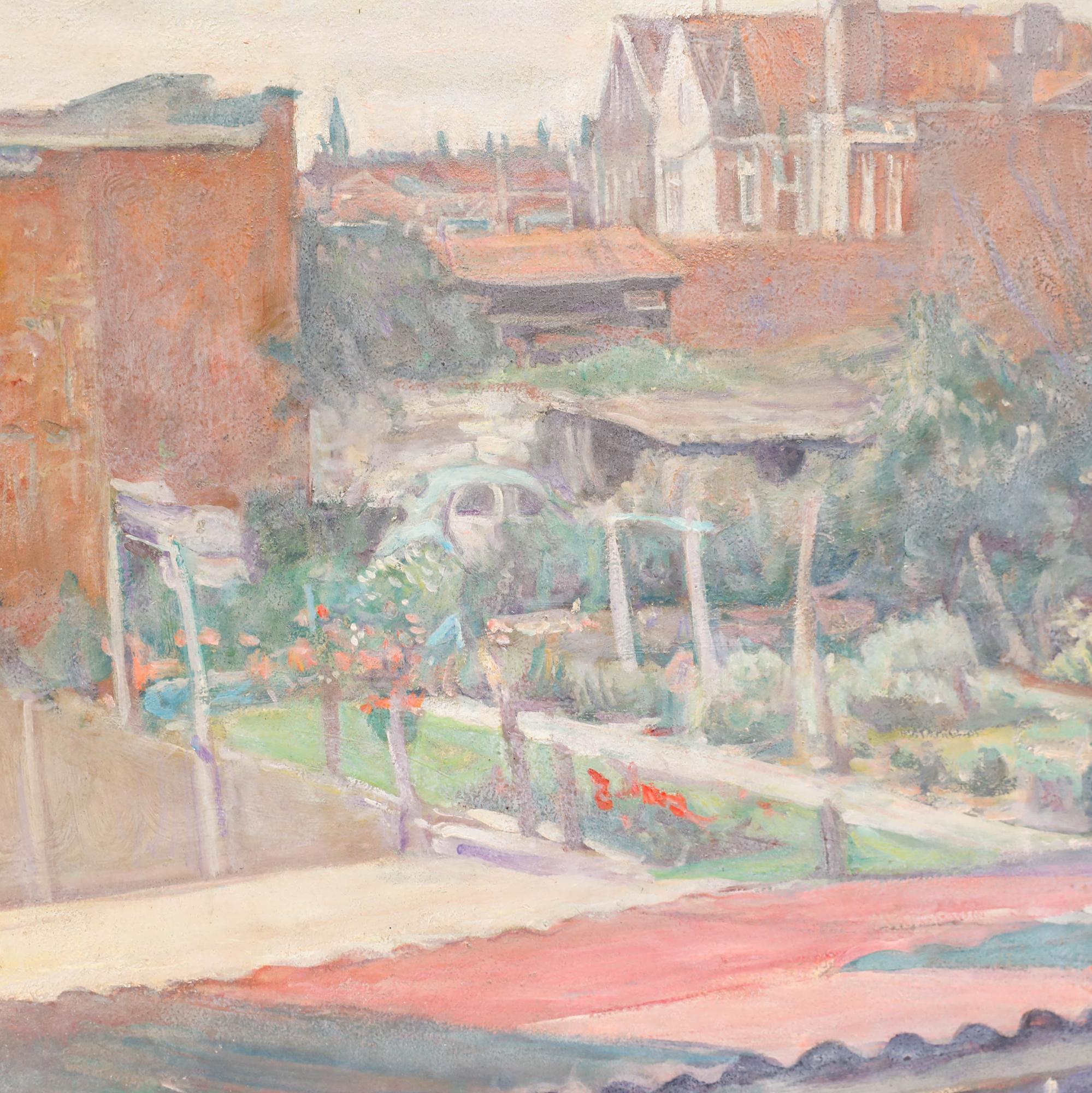 George Weissbort (1928-2013) - 1970 Oil, The Garden In July For Sale 3