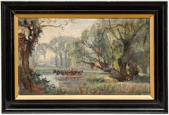 George Weissbort (1928-2013) - 1972, huile sur toile, « Cheval et charrette »