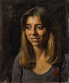 George Weissbort (1928-2013) - Olio del 1975, Signora sorridente