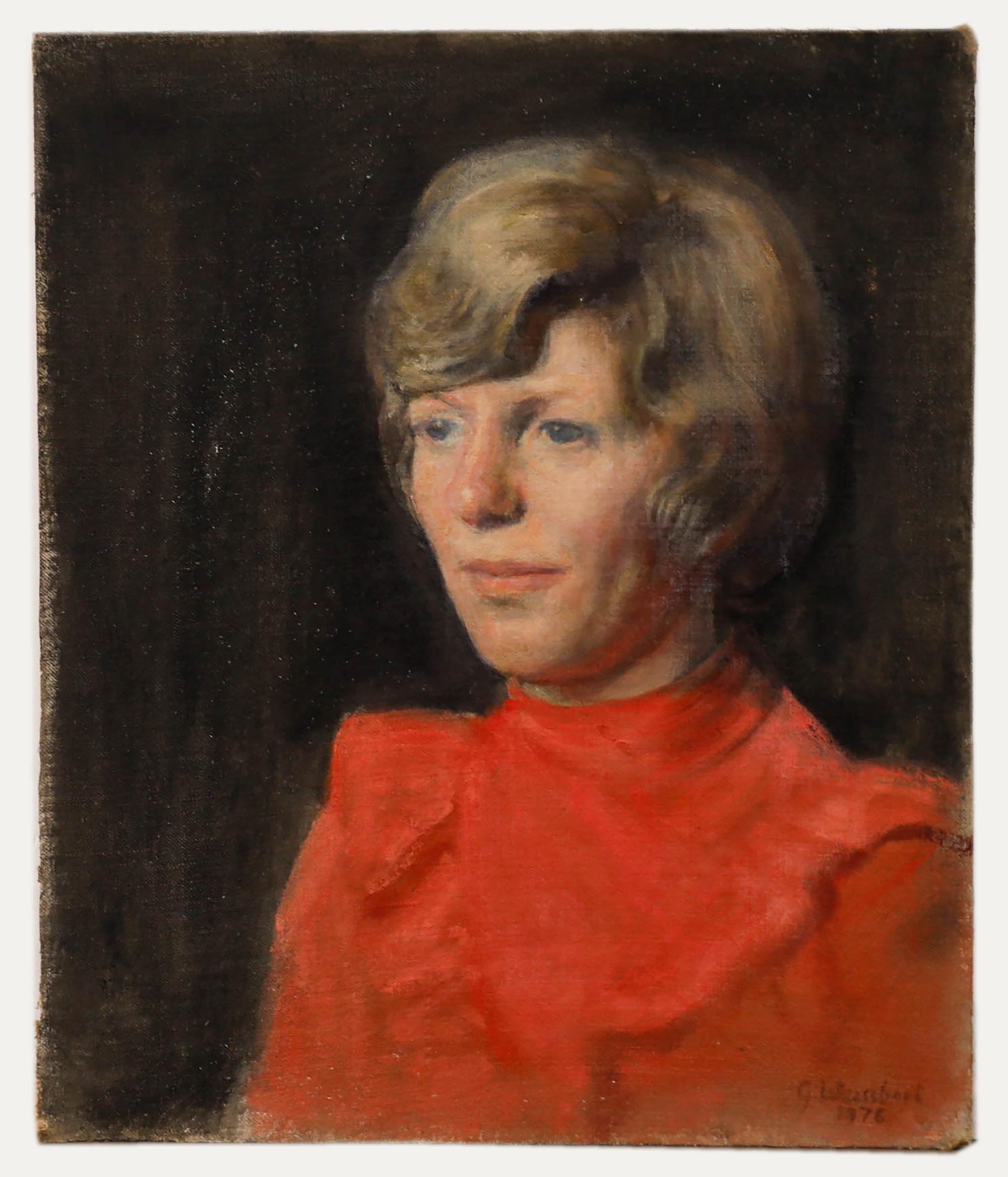 George Weissbort (1928-2013) - 1976 Oil, Woman In Pink 1