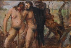 George Weissbort (1928-2013) - 1980 Huile, Adams et Eve