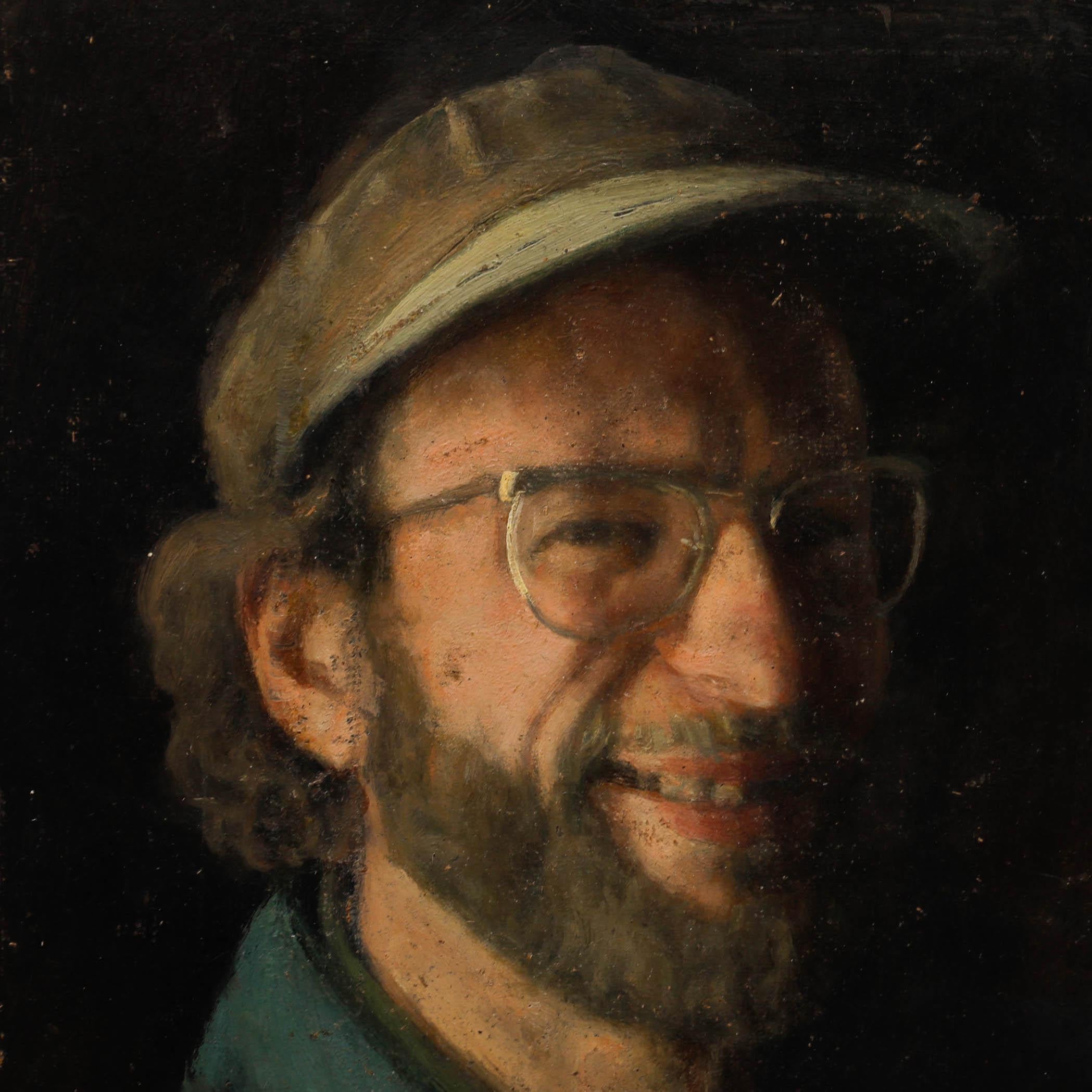 George Weissbort (1928-2013) - Olio del XX secolo, Un sorriso sfacciato in vendita 3