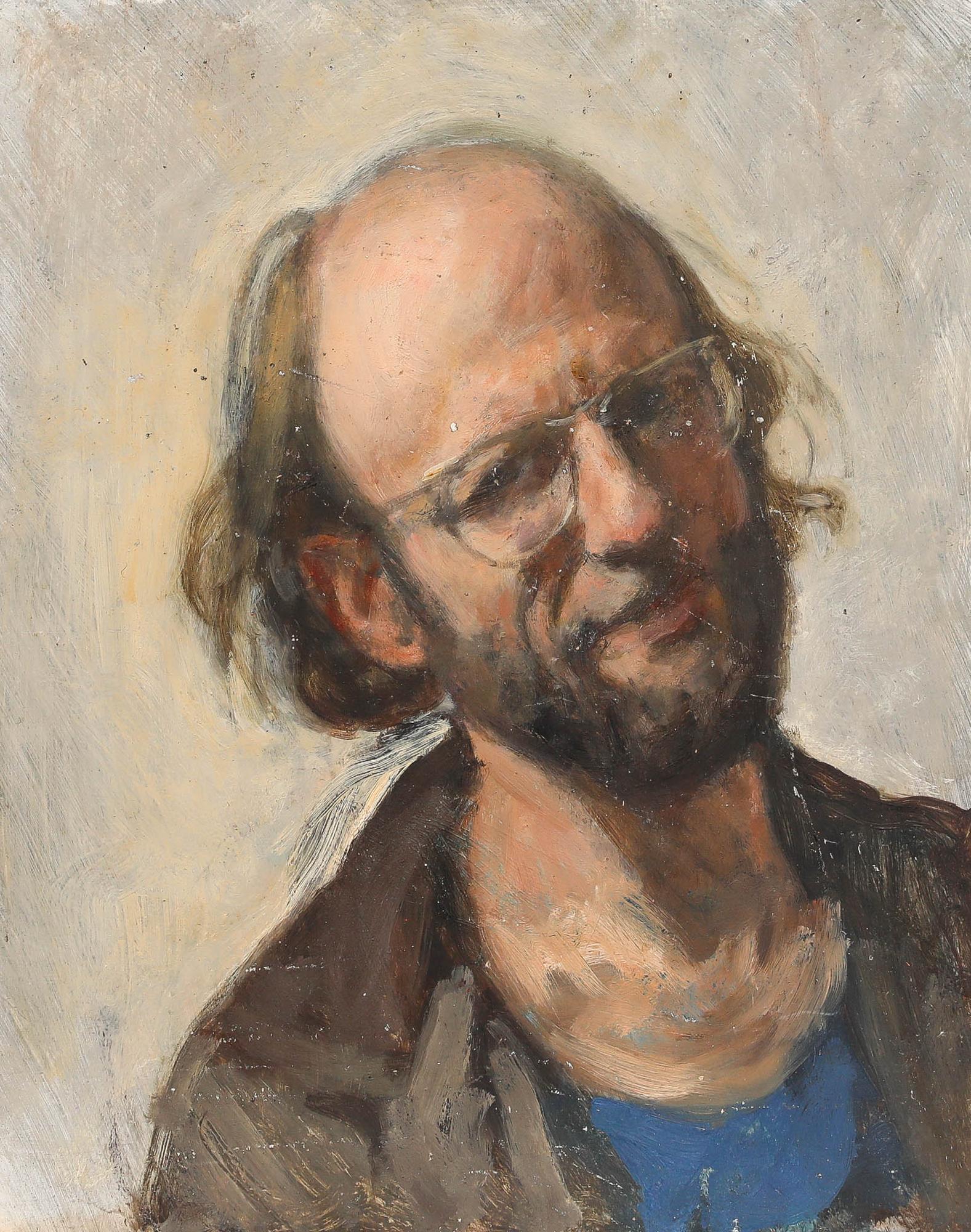 George Weissbort (1928-2013) - 20th Century Oil, A Gentle Smile For Sale 1
