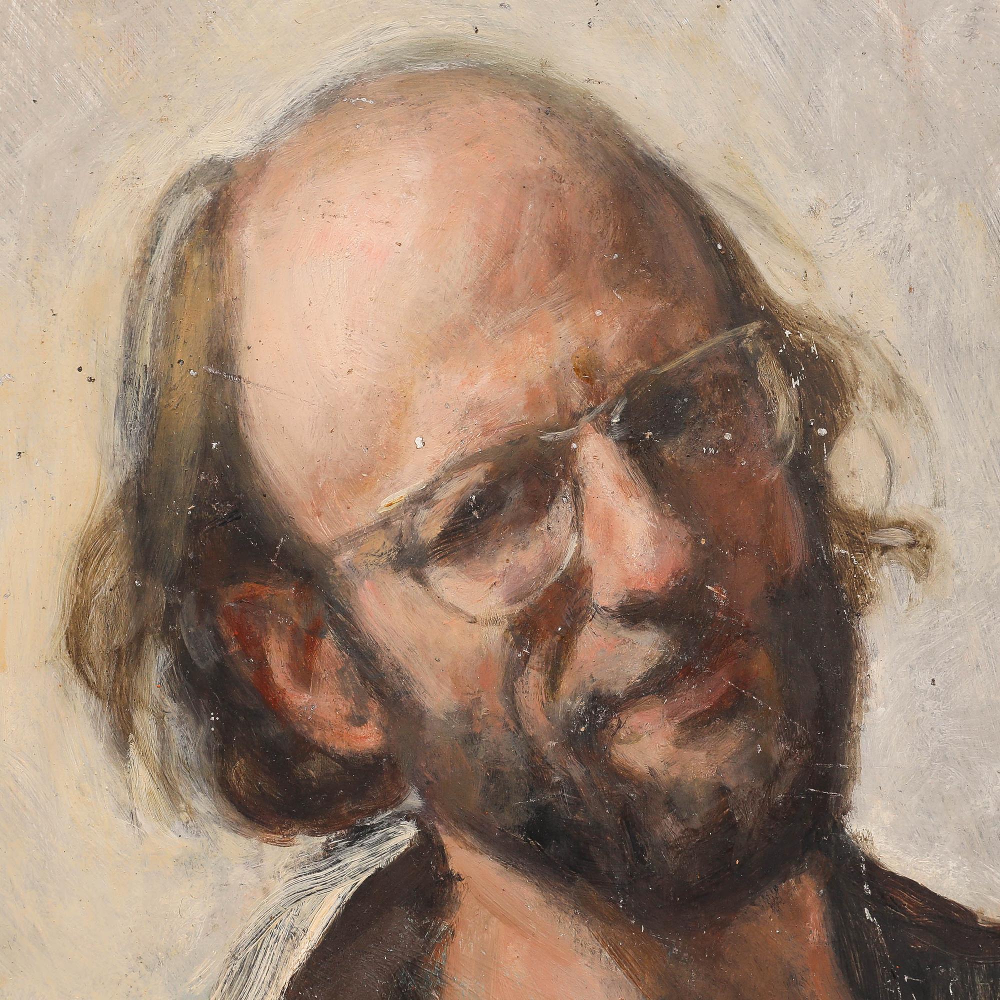 George Weissbort (1928-2013) - 20th Century Oil, A Gentle Smile For Sale 3
