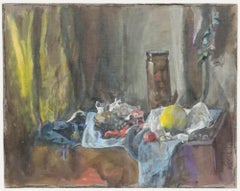 Vintage George Weissbort (1928-2013) - 20th Century Oil, A Jar of Fruit, Apple & Grapes