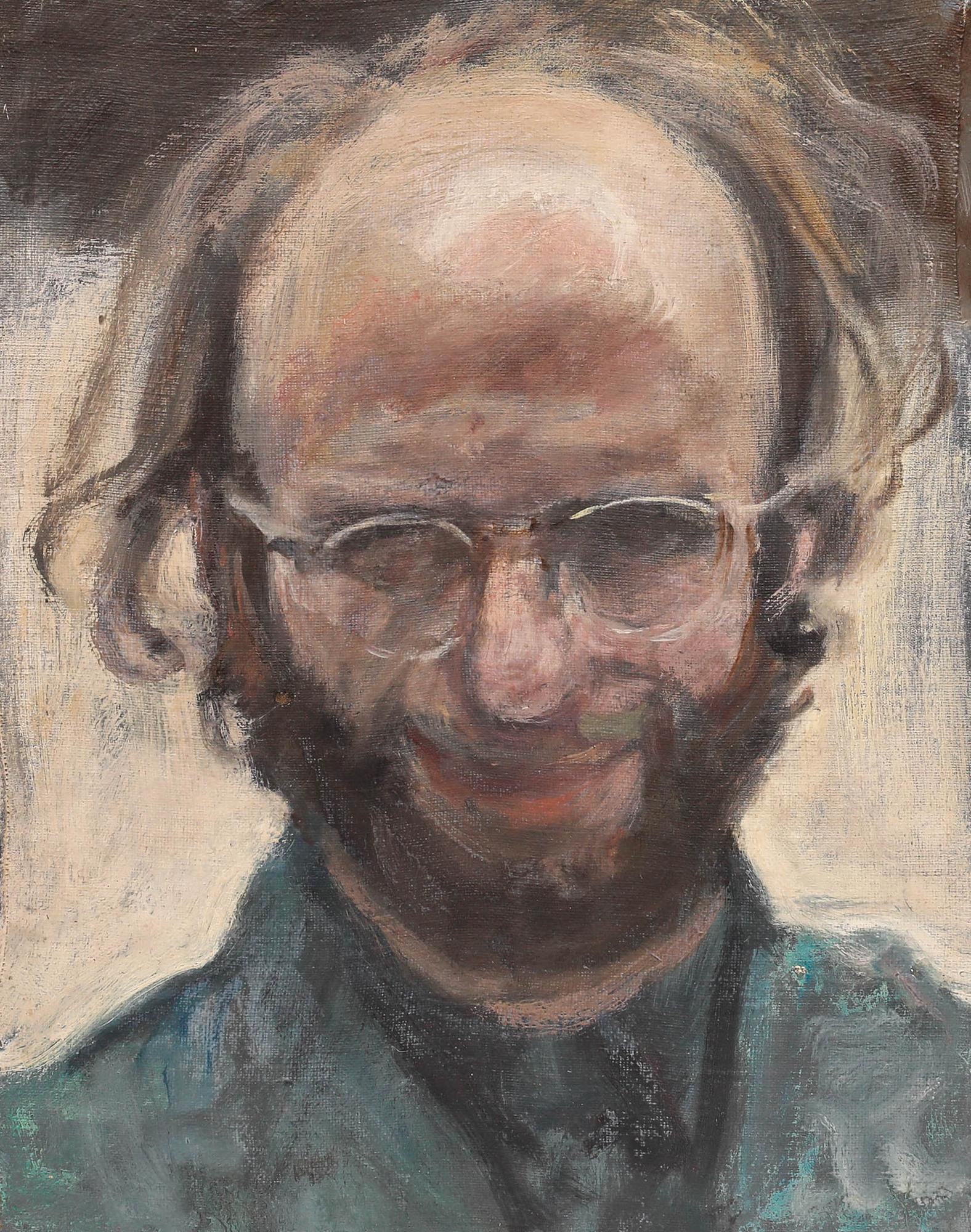 George Weissbort (1928-2013) - Huile du XXe siècle, Un regard menaçant en vente 1