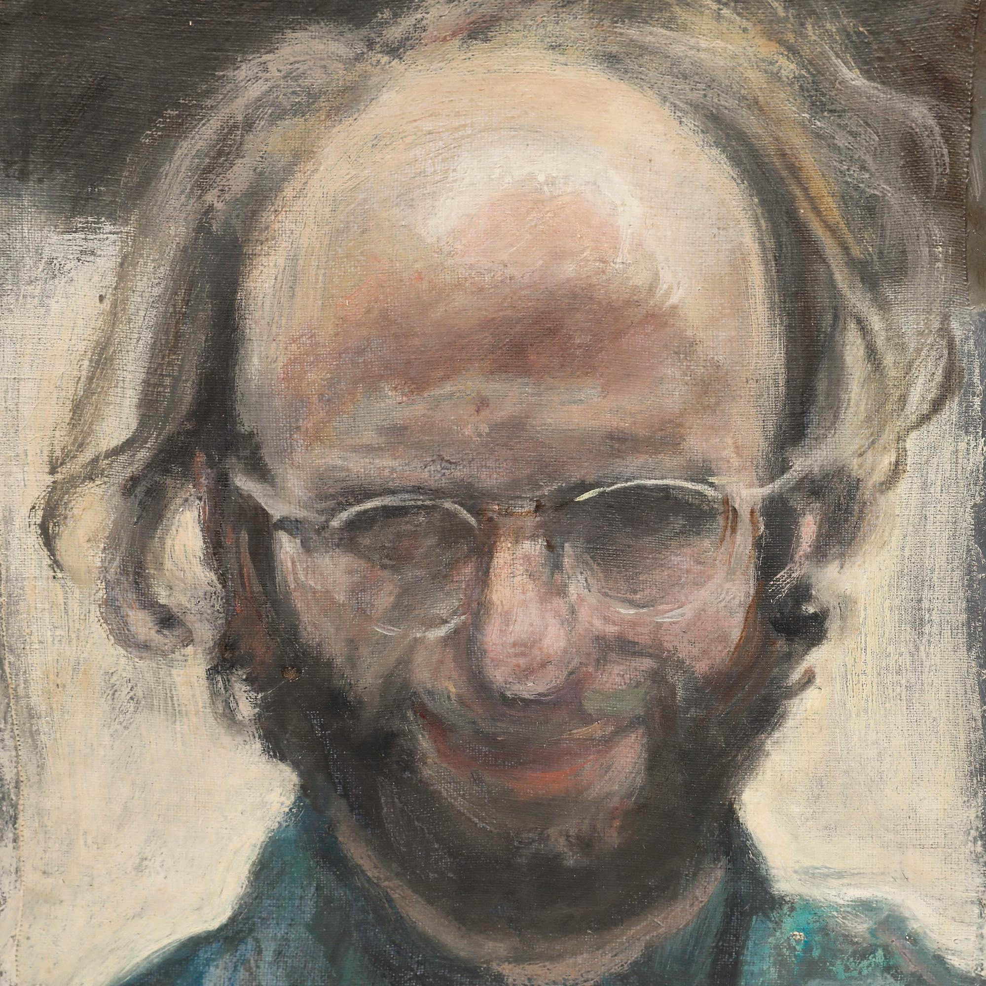 George Weissbort (1928-2013) - Huile du XXe siècle, Un regard menaçant en vente 3