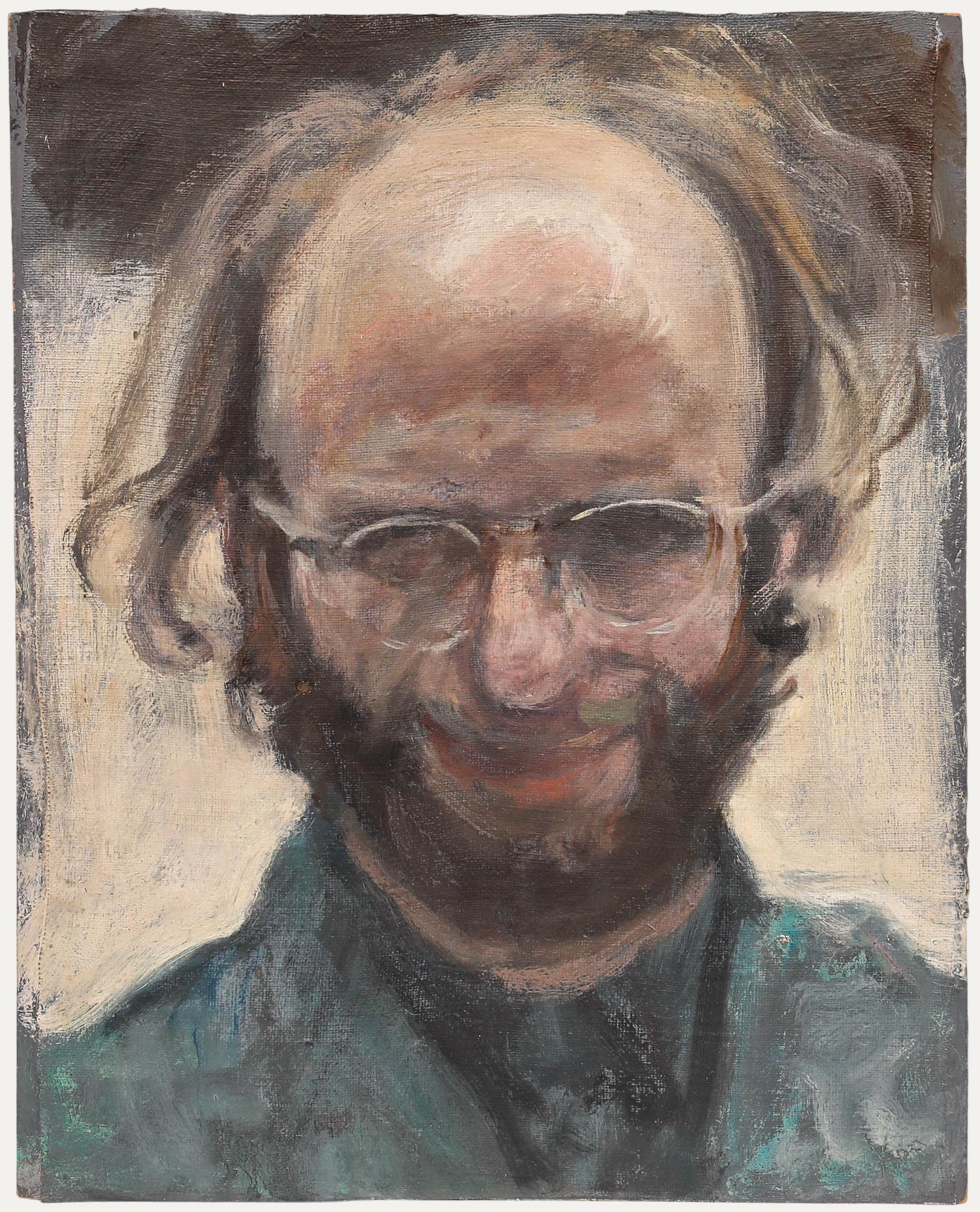 Self-Portrait, huile sur toile. Non signée. (Provenance : Studio Sale, George Weissbort). 