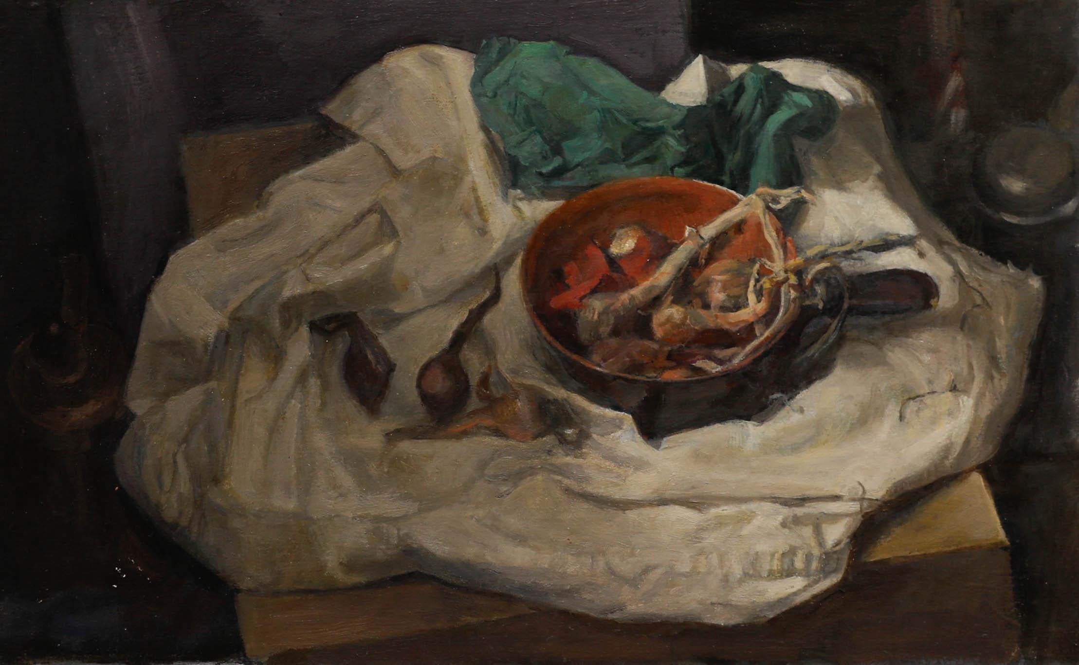 Natura morta, olio su tela. Senza segno. (Provenienza: Studio A Sale, George Weissbort). 