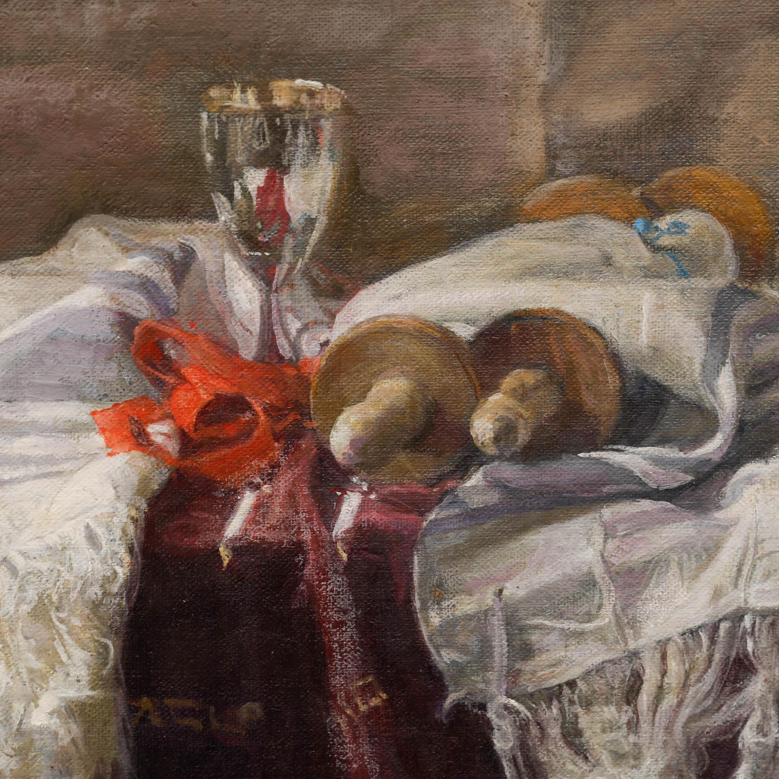 George Weissbort (1928-2013) - Huile du 20e siècle, calice en argent et parchemins en vente 3