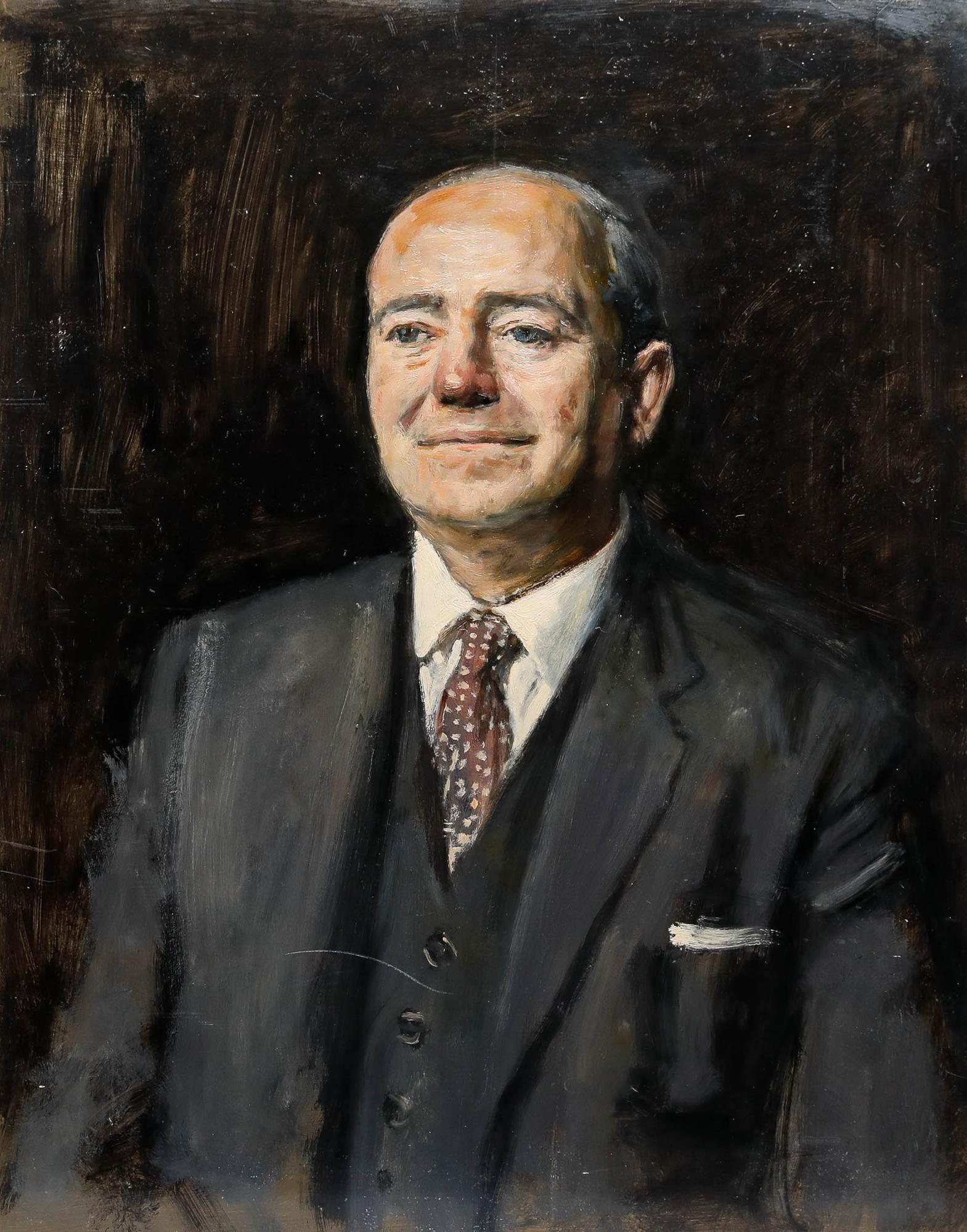 George Weissbort (1928-2013) - 20th Century Oil, A Well Dressed Gentleman For Sale 1