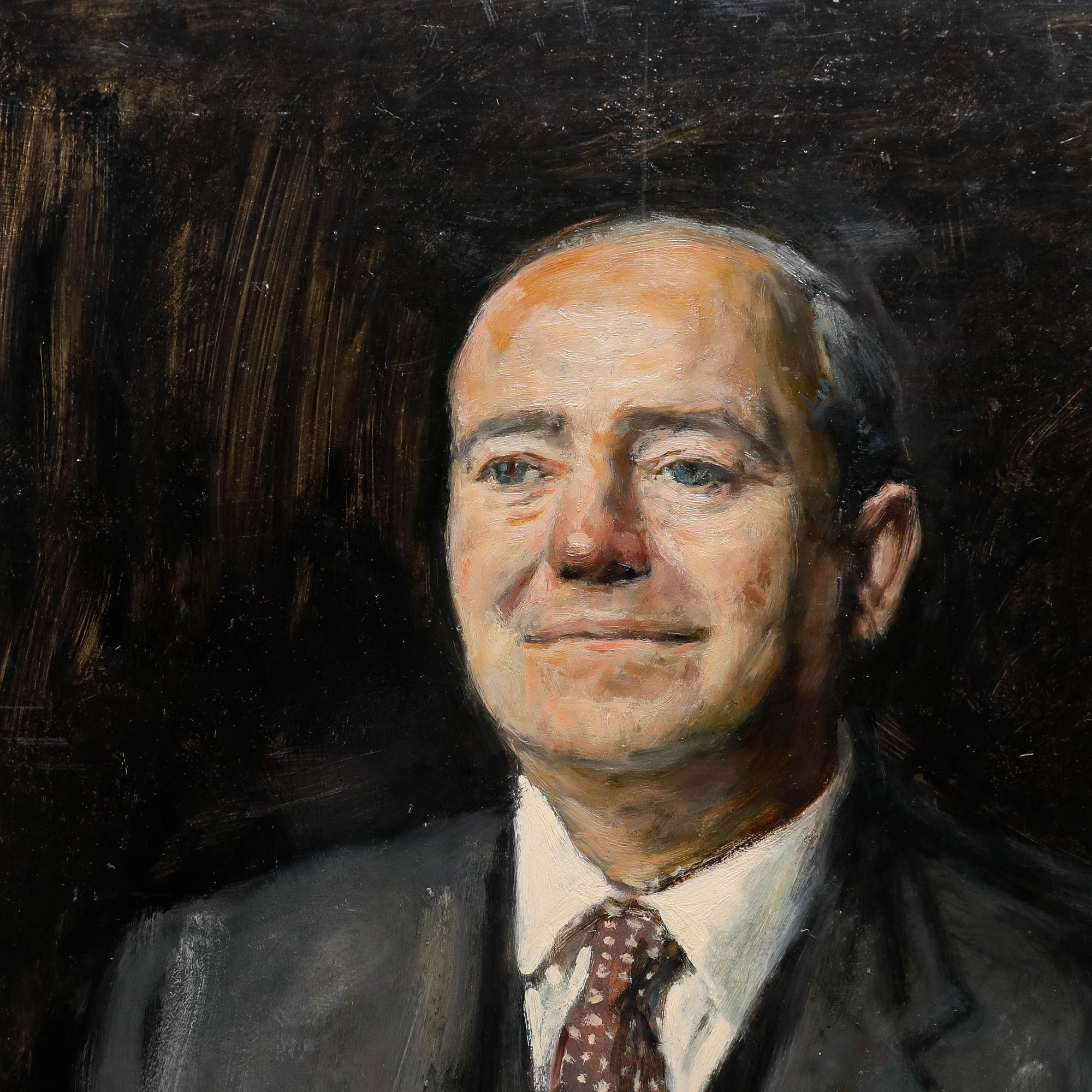 George Weissbort (1928-2013) - 20th Century Oil, A Well Dressed Gentleman For Sale 3