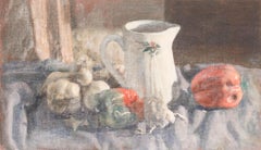 George Weissbort (1928-2013) - 20th Century Oil, A White Jug & Garden Produce