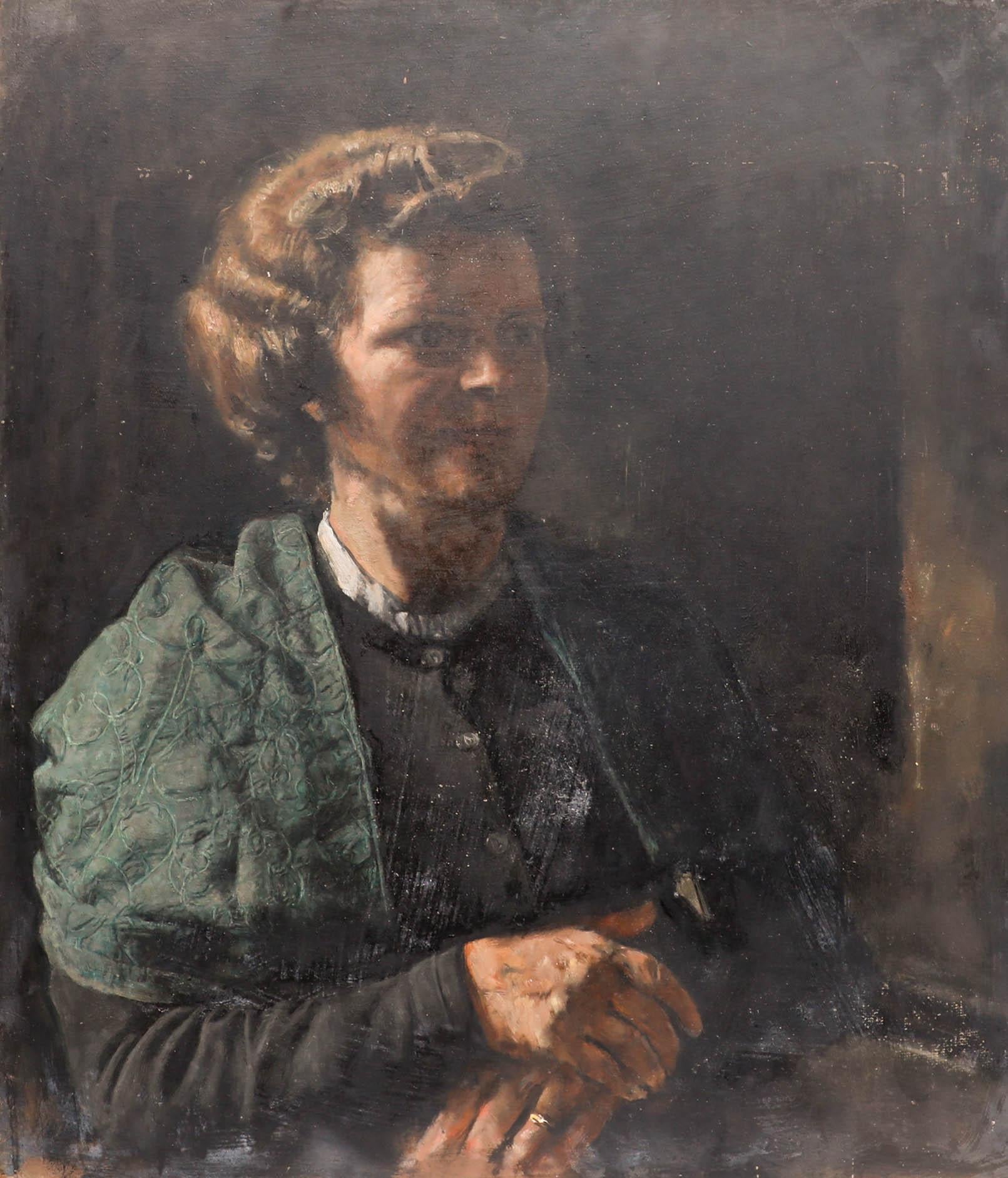 George Weissbort (1928-2013) - 20th Century Oil, An Elegant Lady For Sale 1