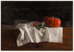 Vintage George Weissbort (1928-2013) - 20th Century Oil, Beef Tomato on White Cloth