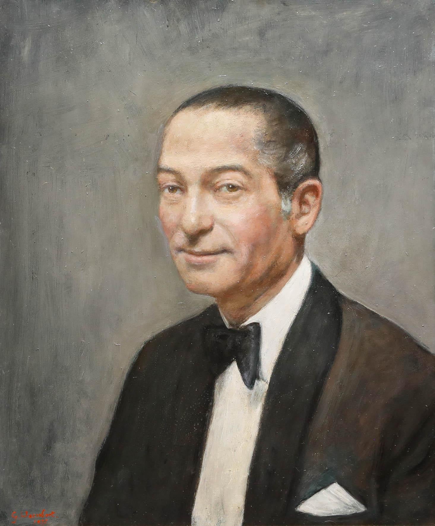 George Weissbort (1928-2013) - 20th Century Oil, Black Tie For Sale 1