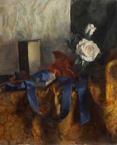 George Weissbort (1928-2013) - 20th Century Oil, Blue Ribbons 
Roses