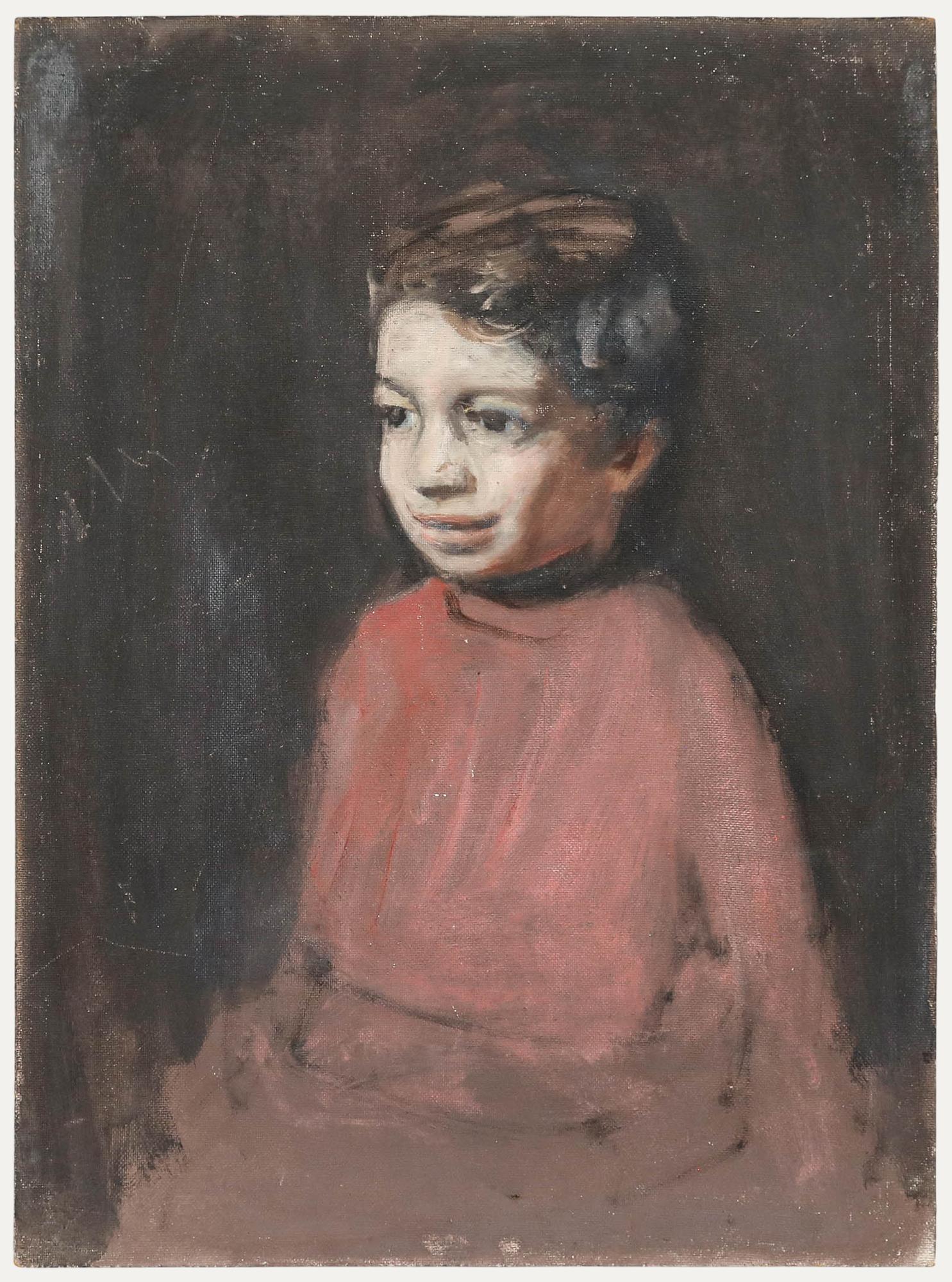 An intriguing oil study by the artist George Weissbort (1928-2013). Unsigned. (Provenance: Studio Sale, George Weissbort). On board. 