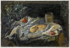 George Weissbort (1928-2013) - 20th Century Oil, Bread and Tomato Plant