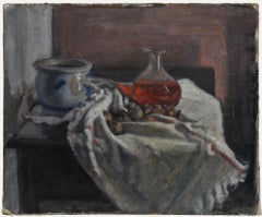 George Weissbort (1928-2013) - Óleo del siglo XX, Jarra sobre tela blanca
